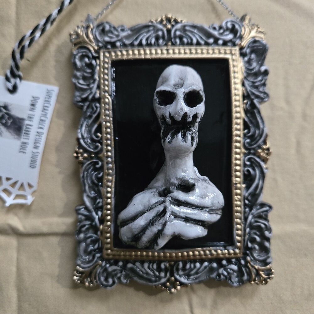 OOAK HM Creepy Oddity Dark Art Sculpt Evil Scary Ghostly Alien Creature Ornament